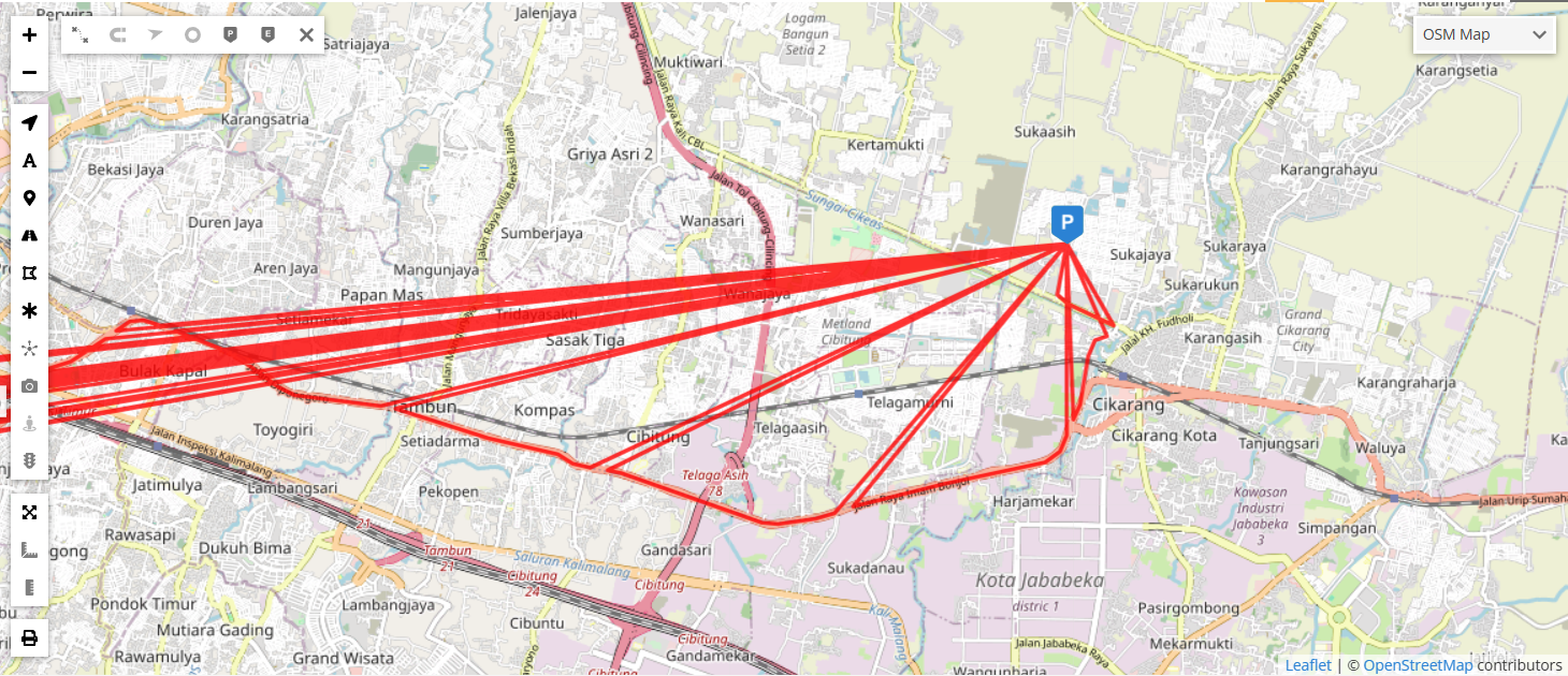 Tampilan Jendela Tentang GPS Server