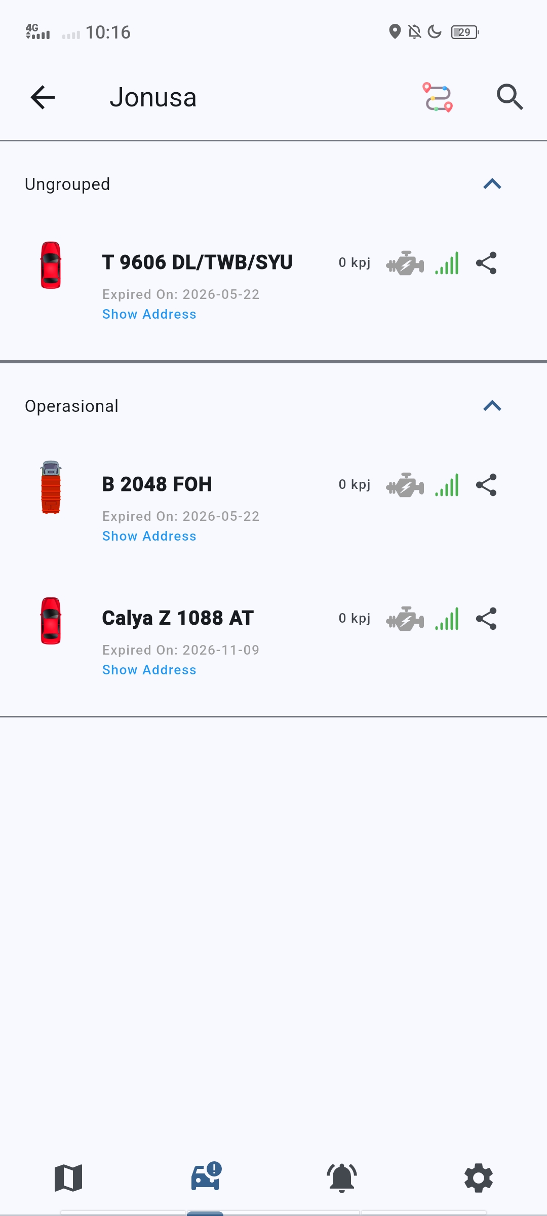 Tampilan Jendela Tentang GPS Server