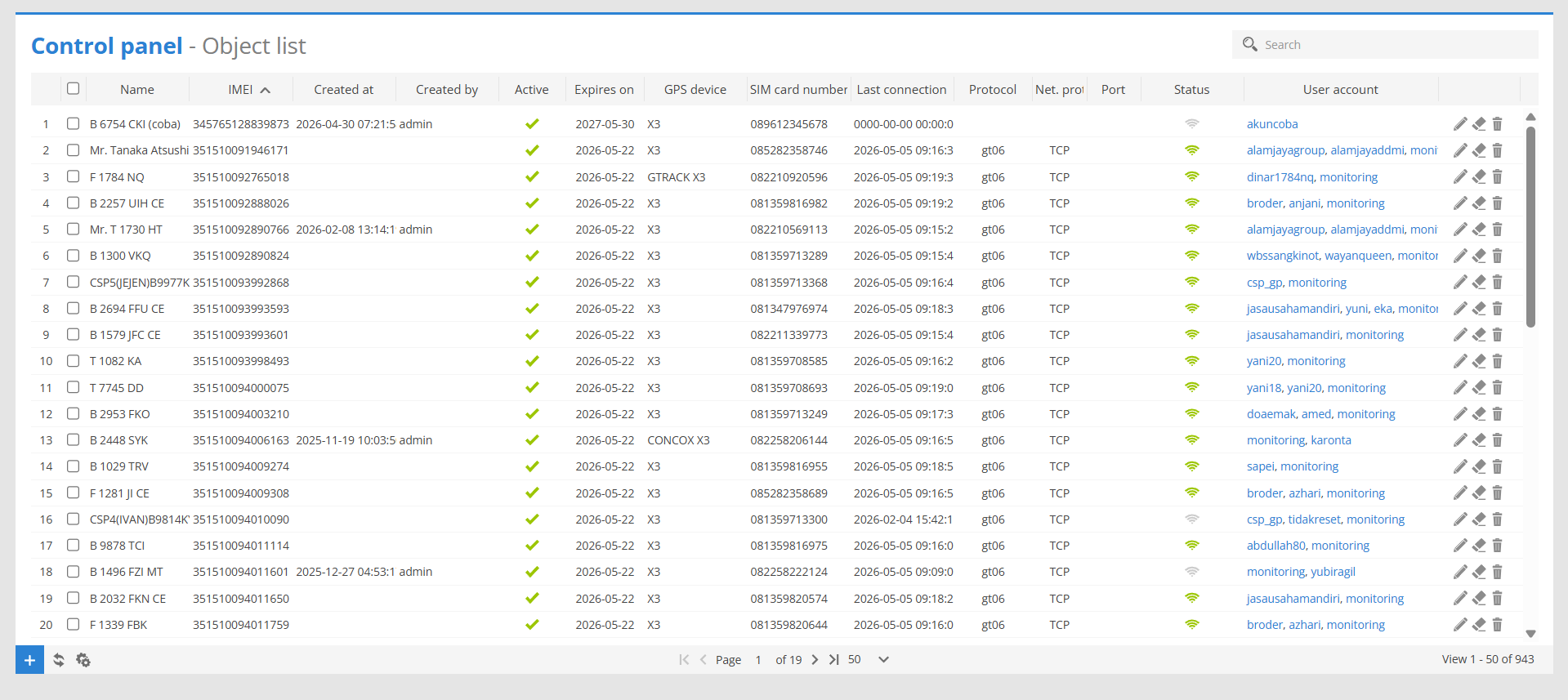 Tampilan Jendela Tentang GPS Server